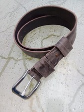 Ledergürtel 4cm echt Büffelleder Gürtel Leder Grau Herren Jeans Handgemacht NEU