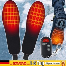 2 X Beheizbare Einlegesohlen Schuheinlagen Heizsohlen Beheizte mit Fernbedienung