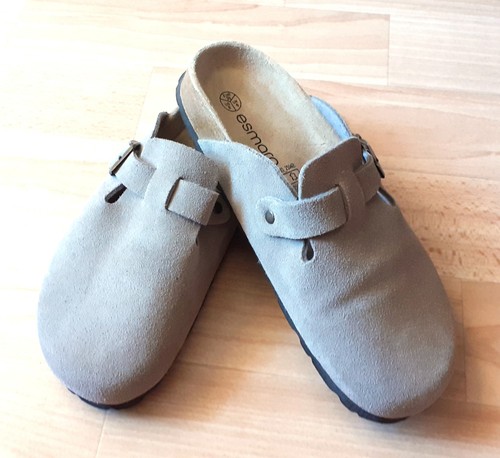 Wildleder clogs 39 beige - gr.,