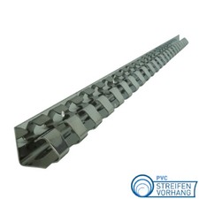 PVC Lamellenvorhang Wandschiene Hakenleiste Edelstahl auf Glanz poliert