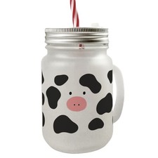 Kuh Mason Jar Henkel Trinkglas
