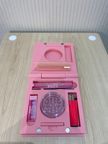 Pink rollbox rolling tray - rolling,