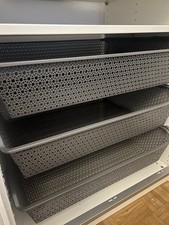 IKEA KOMPLEMENT Netzdrahtkorb, 3-teiliges Set 75 x 58 cm grau für Pax Schrank