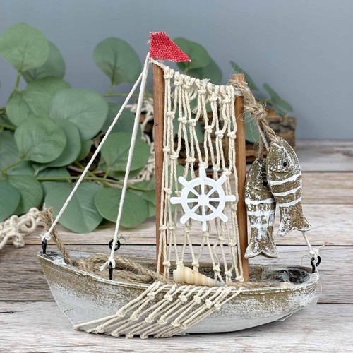 Deko boot aus holz mit - boot,