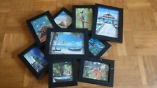 9 x Bilderrahmen Collage 9 Fotos Glas Galerie Wanddeko picture frame photos  