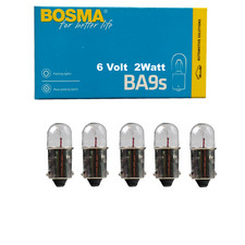 5 Stück Bosma 6V 2W BA9s