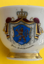 Porzellan Mocca Tasse Hessen Wappen 7cm ohne Untertasse Andenken Deutsches Reich