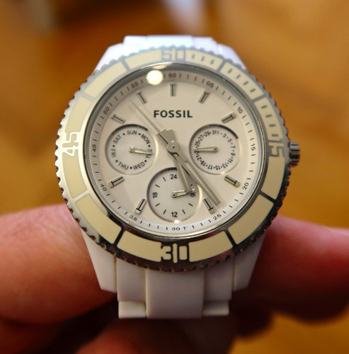 Fossil stella damen uhr weiß - stella,