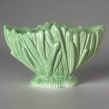 Vintage Sylvac Hyazinthe Mantel Vase Übertopf Modell 2456, grün Mid Century 30er