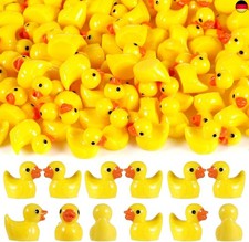 Mini Enten 100 Stück,Figuren Kleine Enten Harz Tiny Ducks, Mini Tierfiguren für 