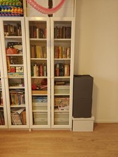 IKEA Billy Oxberg Bücherregal, Vitrinentüren, 80X30X202CM weiß NP 90,00 €