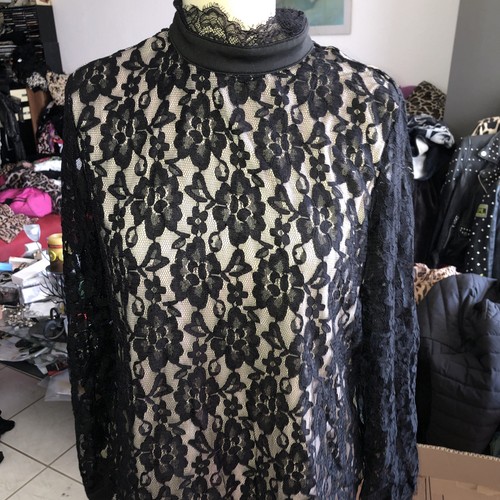 Shirt mit spitze 38 - shirt, gr.