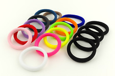 50x Haargummi Schwarz Haarband Bunt Zopfgummi Haargummis Kinder elastisch Damen