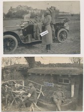 6 x Foto Offiziere, EK1, PKW, Bunker/Unterkunft  1.WK (Y200)