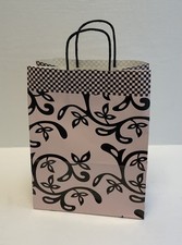 50 Stück Papiertüte Rosa / Schwarz GeschenktüteTüte Tragetasche 24 x 12 x 31 cm