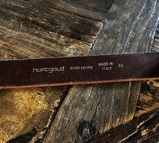 HÜFTGOLD Gürtel BRAUN Cognac Belt 95 cm 36"/38“ Leder ohne Schnalle