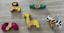 WUMBA - 5 magnetische Holztiere mit austauschbaren Blöcken - gebraucht/bespielt