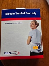 Tricodur Lumbal Pro Lady Rückenbandage Gr. S, m. elotte, schwarz/blau, neuwertig