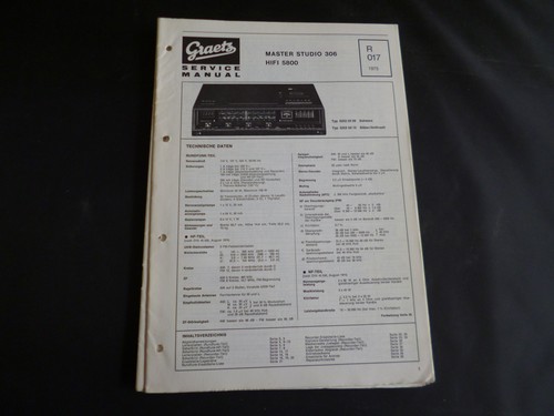 Original service manual - original, graetz