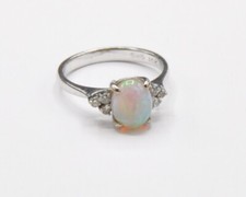 Weißgold Voll  Edel Opal