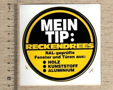 Aufkleber/Sticker Reckendrees Fenster und Türen aus Holz Kunststoff Aluminium