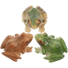  3 Pcs Frosch Figur Garten