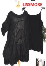 LISSMORE Designer KLEID  mit Unterkleid Gr. II 48 50 52 SCHWARZ m.SEIDE ? SET