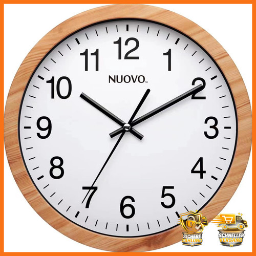 Wanduhr holz rund zoll - wanduhr,