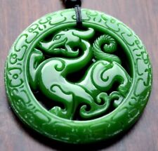 Wunderschöner Drache LiuLi-Anhänger grün mit Band Unikat Amulett CHINA