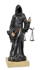 Bronzeskulptur Sensenmann