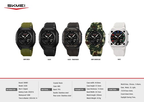Herren sportuhr mit dual time - mit,