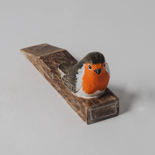 Holz rotkehlchen türstopper - holz,