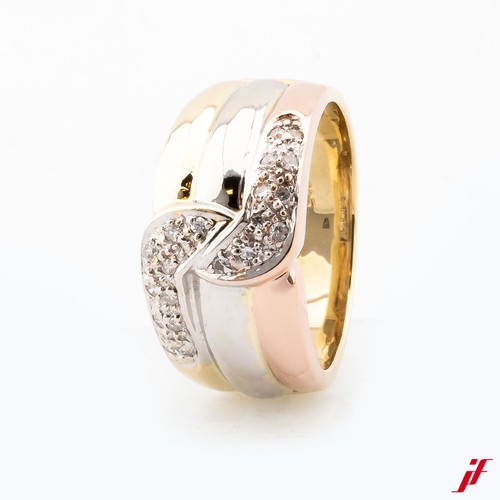 Tricolor bandring 585 - tricolor, 585/14k