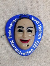 FREIE NARRENZUNFT WOLFACH Mehlwurmhansel NARRENTREFFEN 1973  Abzeichen  sehr gut