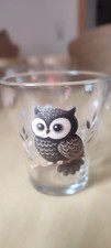 Trinkglas mit Eulen- Motiv