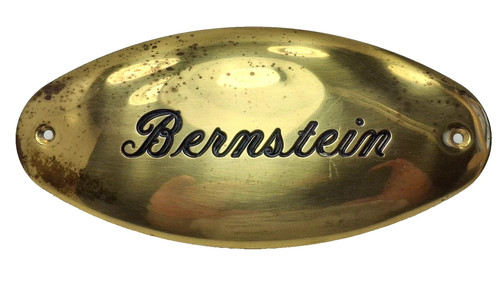 Bernstein ovales namensschild - ovales,