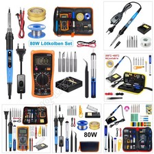 Lötkolben Set 60/80W Lötset Lötstation Temperatur Regelbar Soldering iron DE