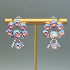 Ohrringe in Blumenstrauß-Optik mit funkelnden Swarovski® Kristall Geschenk Neu