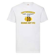 Optimismus umgekehrt Sumsi mit Po | Biene | Zuversicht T-Shirt Weiß