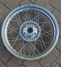 Verkaufe Guzzi Alu Speichenrad vorn 17 Zoll Radnaben mit Adapter für cafe racer