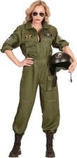 Widmann Kostüm Kampfjetpilotin – Damen Overall Pilotenanzug Uniform Fasching