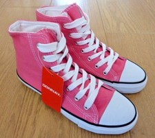 Donnay Damen High Top Rosa Canvas Sneaker Schuhe Größe UK 5 EUR 38
