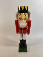 Nussknacker König Prinz Rot Fell 39,5 cm Weihnachten private Handwerkskunst Deko