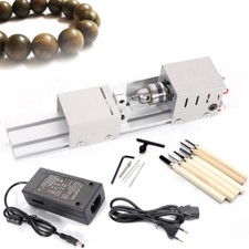 Mini DIY Drehmaschine Drechselbank Perlen Poliermaschine Polisher Holz Werkzeug