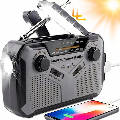 Kurbelradio solar kurbel - am/fm,