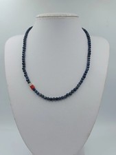 Blaue naturstein kette roter - naturstein-kette:,