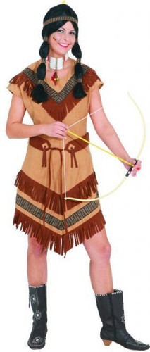 Kleid mit gürtel indianerin - kleid,