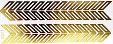 Tattoo Gold Einmal Flash Klebe Temporary 2teile Armband Hals Kette Fuß WOW H11