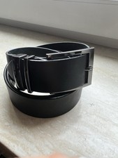 Schwarzer Ledergürtel 85/90  3,5 cm Breite NEU Echtleder