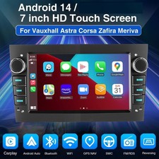 Android 14 Carplay Autoradio GPS Navi Für Opel Astra H Corsa C D Meriva Zafira B